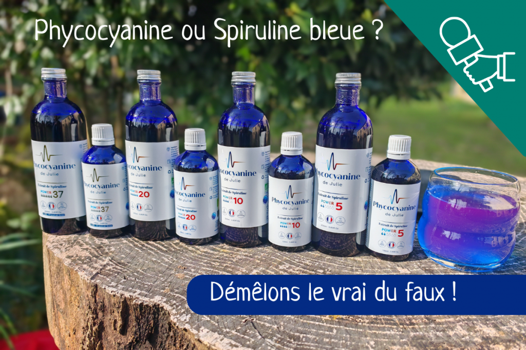 Phycocyanine liquide en flacon – extrait de spiruline bleue