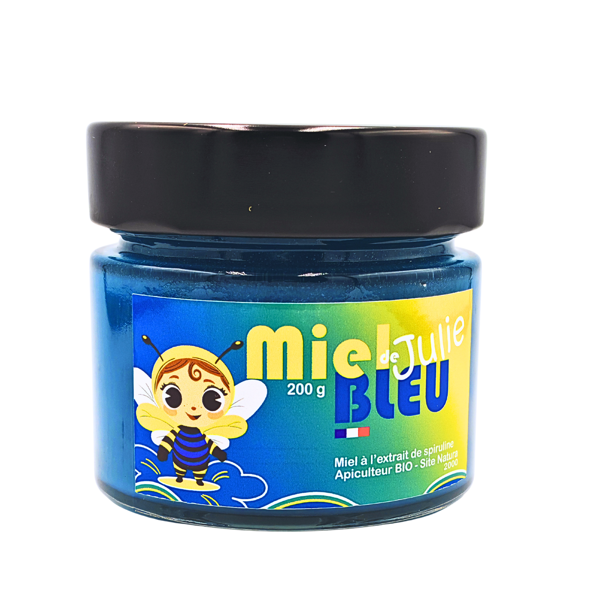 Pot de miel d'acacia à la phycocyanine 200 g