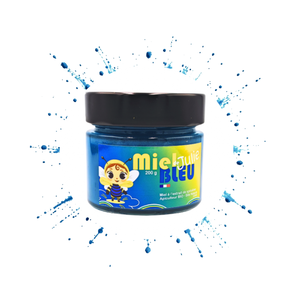 Miel bleu de Julie 200g - Miel d'acacia à la phycocyanine